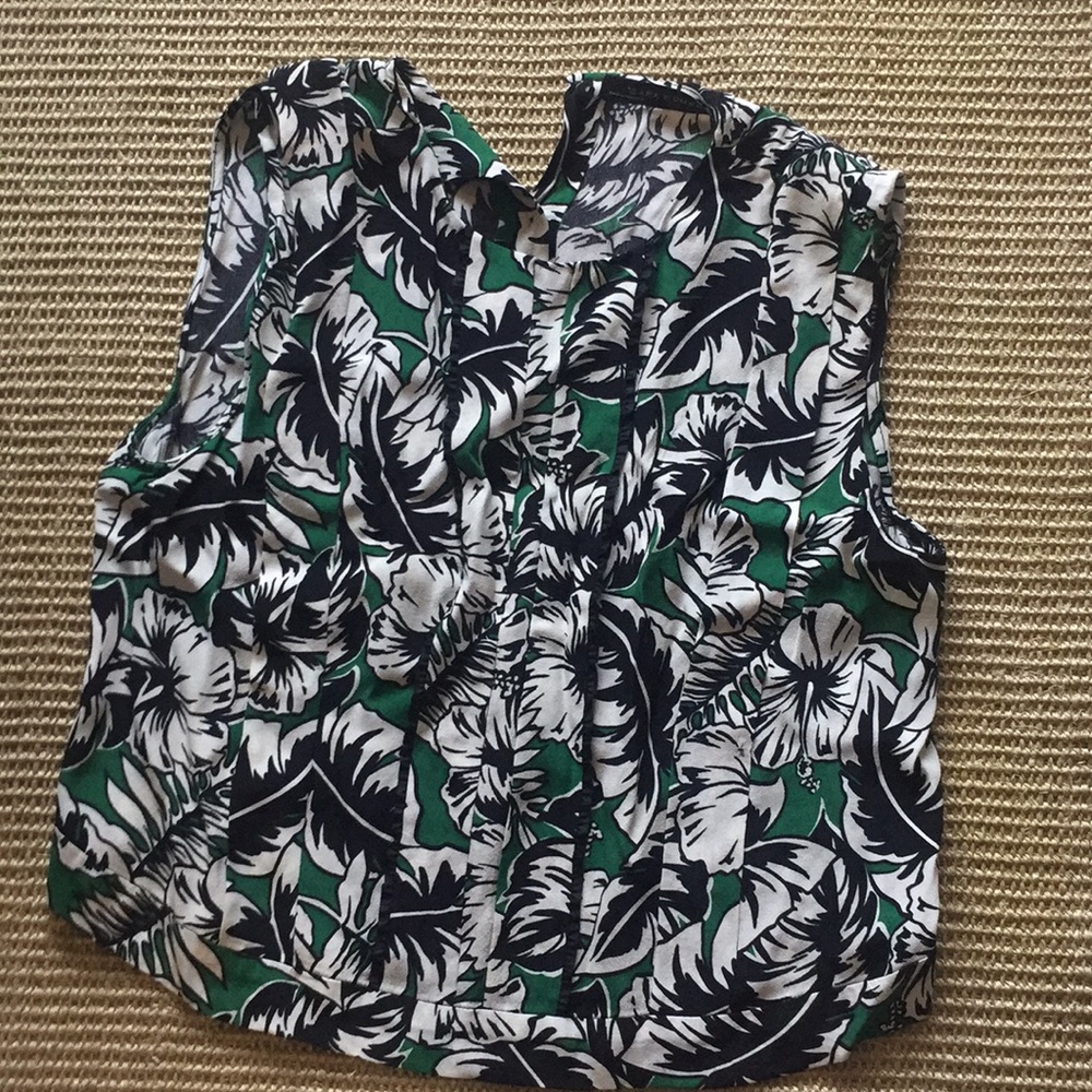 Tropical print top